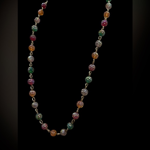 ❌sold in live❌Vintage Venetian style glass beaded necklace - Picture 4 of 8